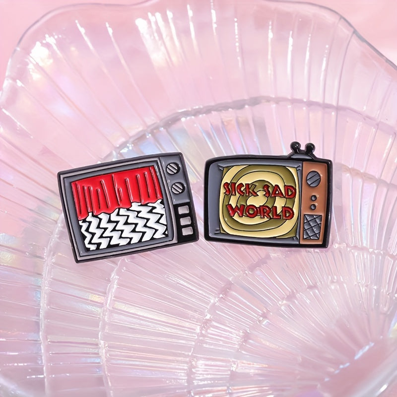 Набор брошей «Хэллоуинский ужас» на ТВ: набор из 12 значков в стиле панк из сплава для свитеров, рюкзаков и не только - с уникальными аксессуарами и подарками на мультфильм.