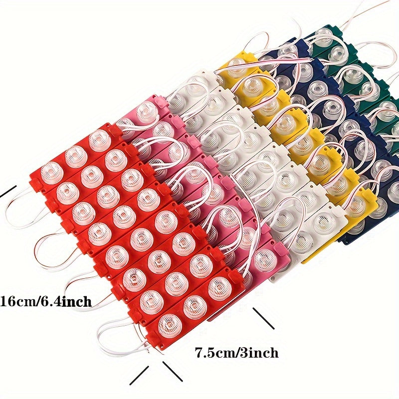 8 Pcs LED Round Module for Truck Car Side Warning Lights DC12V 24V