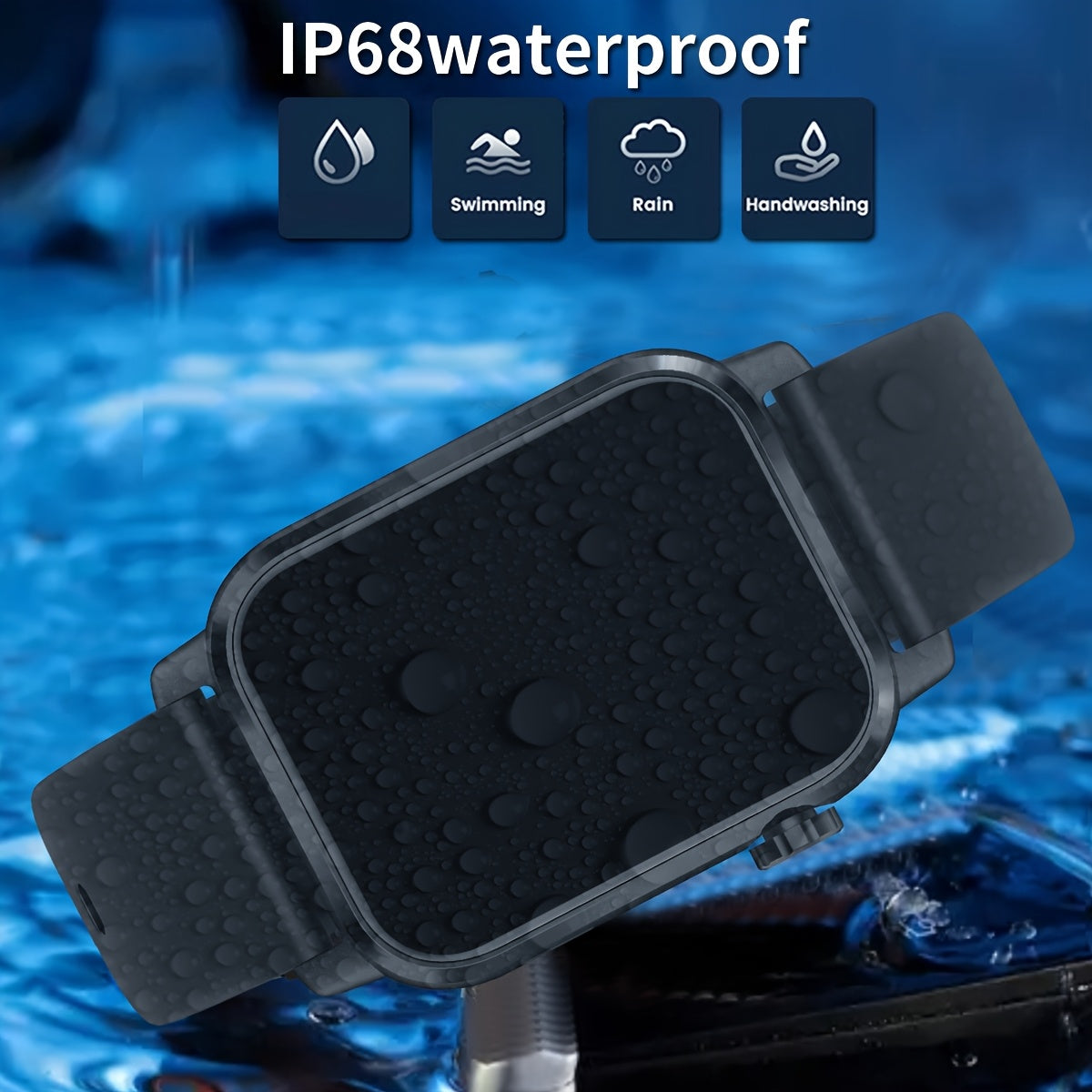 Men's Smartwatch 1.85-Inch Display Wireless Sports Tracker with Voice Calls and LED Flashlight