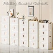 Foldable Plastic Storage Bin with 4/5 Tiers Large Capacity for Clothes Toys Books