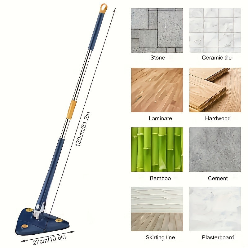 Qo'llarsiz siqishni ta'minlovchi 360° aylanadigan tozalash mopki, ho'l va quruq yuzalar uchun