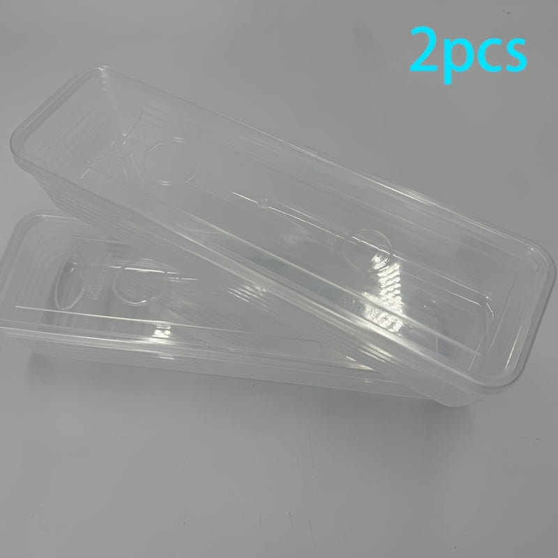 2 шт. пластиковых контейнеров для хранения овощей, герметичный органайзер для холодильника для зелени