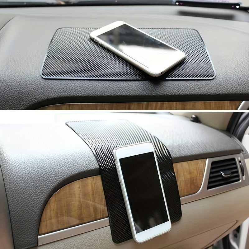 Car Interior Sticky PVC Gel Pad 20x12cm Anti-Slip Phone Sunglasses Holder