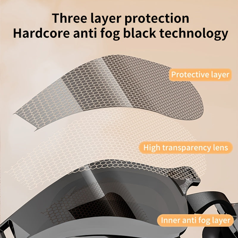 Anti-Fog Swimming Goggles HD Clarity Waterproof Adjustable Strap for Men Women Water Sports Black