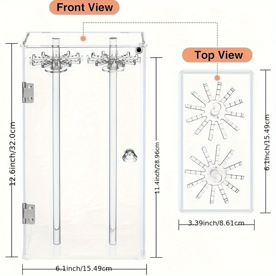 Transparent Dustproof Necklace Box for Jewelry Display and Organization