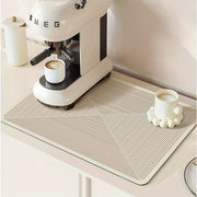 Silicone Drying Mat with Drain Pad for Coffee Machines 15.8x11.8in