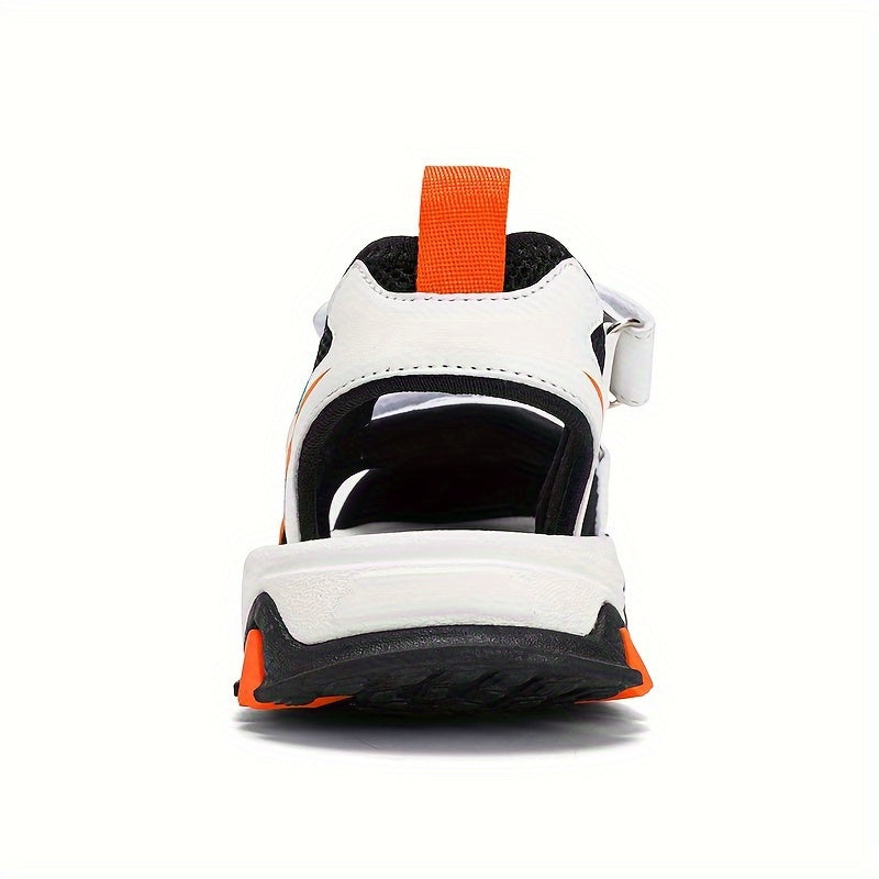 Boys Summer Sports Sandals Breathable Non-Slip Sole Striped Low Top Adjustable