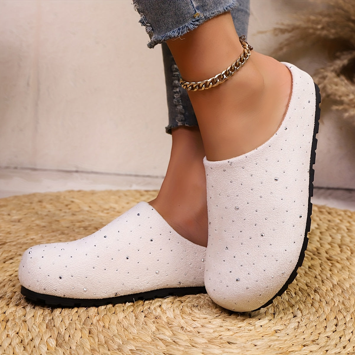 Women's Slip-On Platform Shoes Cushioned Sole Non-Slip Rubber Indoor Outdoor