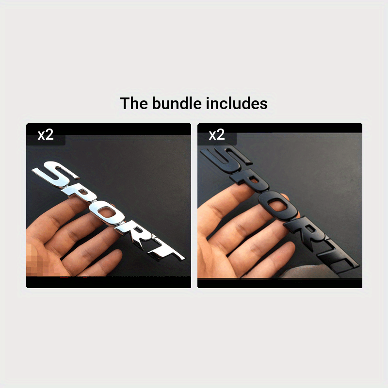 Chrome Sport Emblem Badge Plastik Avtomobil eshigi Dekor Dekal Aksesuarlar