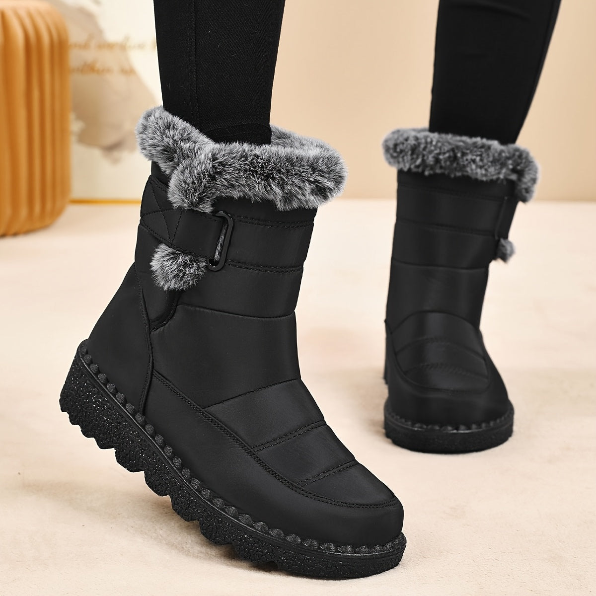 Women's Velvet Warm Snow Boots with Soft Lined for Winter Seasons