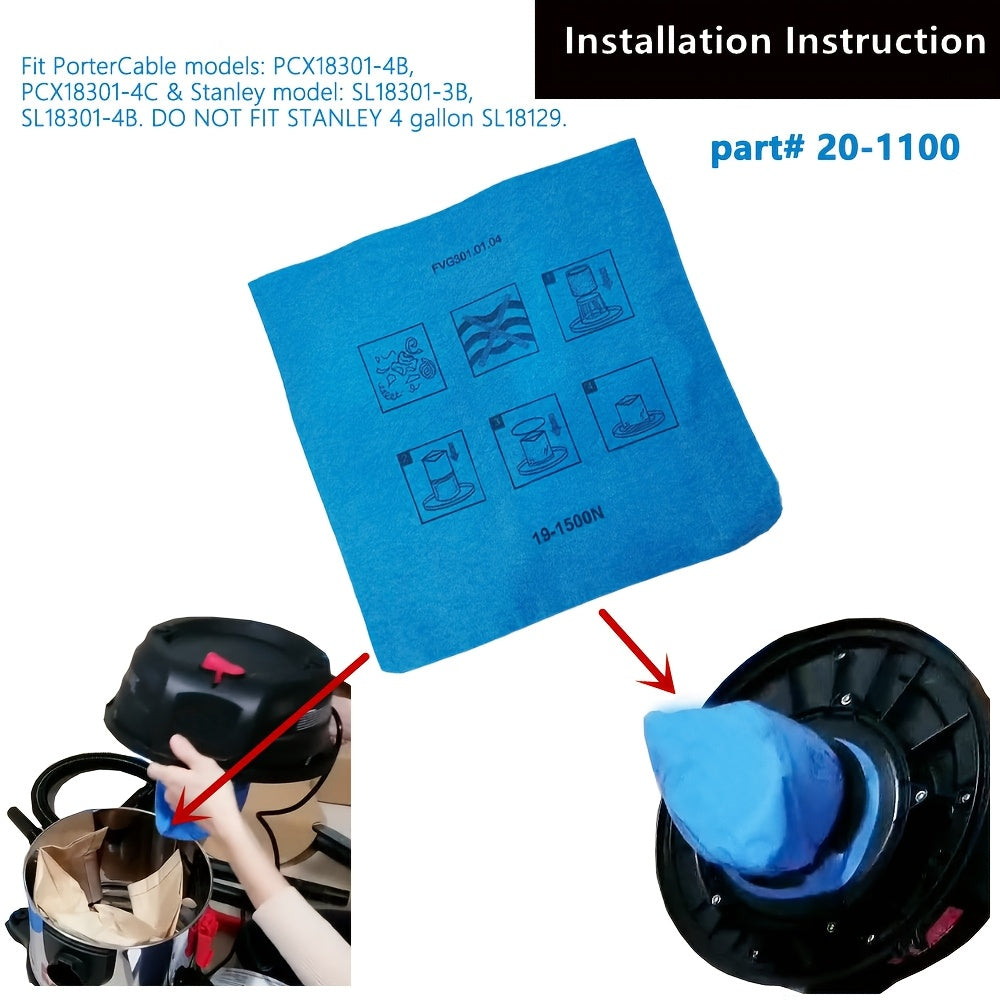 Reusable Non-Woven Filter Cloth Pack for Wet Dry Vacuum Cleaner Parts