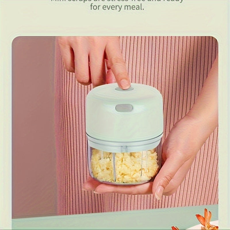 Electric Mini Food Chopper Rechargeable Small Food Processor 250ml Garlic Onion Ginger