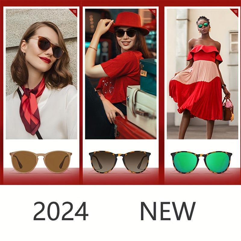 Gafas de sol redondas polarizadas unisex para conducir, playa, viajes, regalo