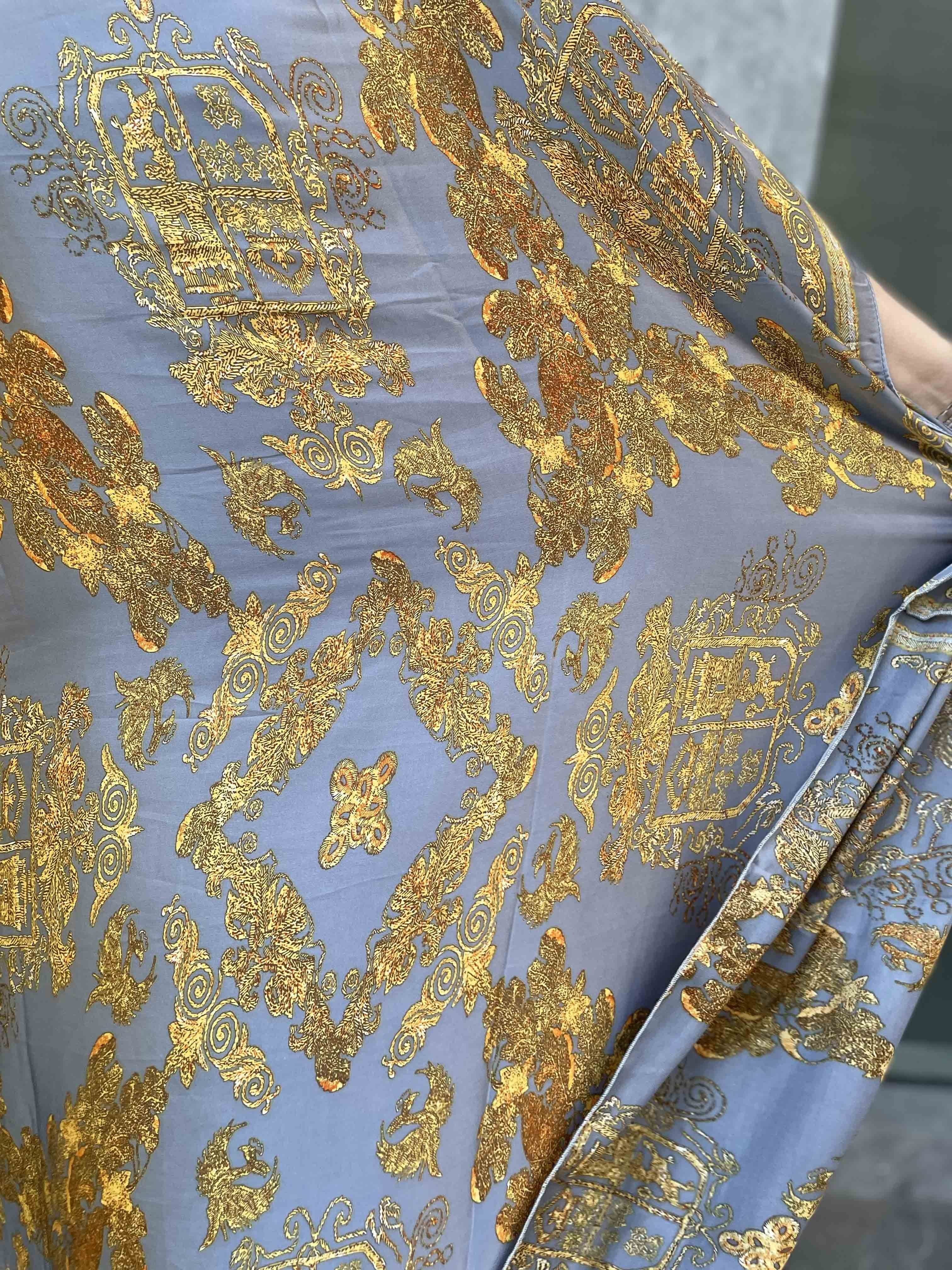 Ayollar uchun katta o'lchamli gullar bilan bosilgan tunik kiyiqi polyester batwing qo'lqopli barcha mavsum uchun