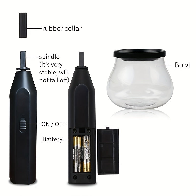 Batareyali makiyaj cho'tkasi tozalagichi va quritgichi tez tozalash va quritish uchun