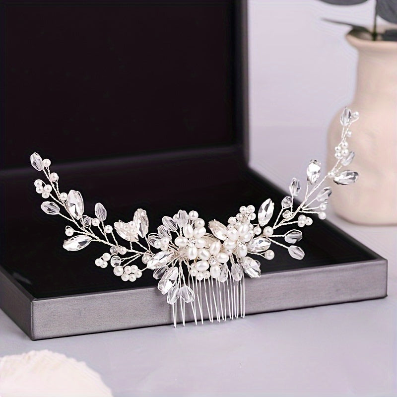 Pearl Bridal Hair Comb White Wedding Hair Accessory Elegant Headpiece