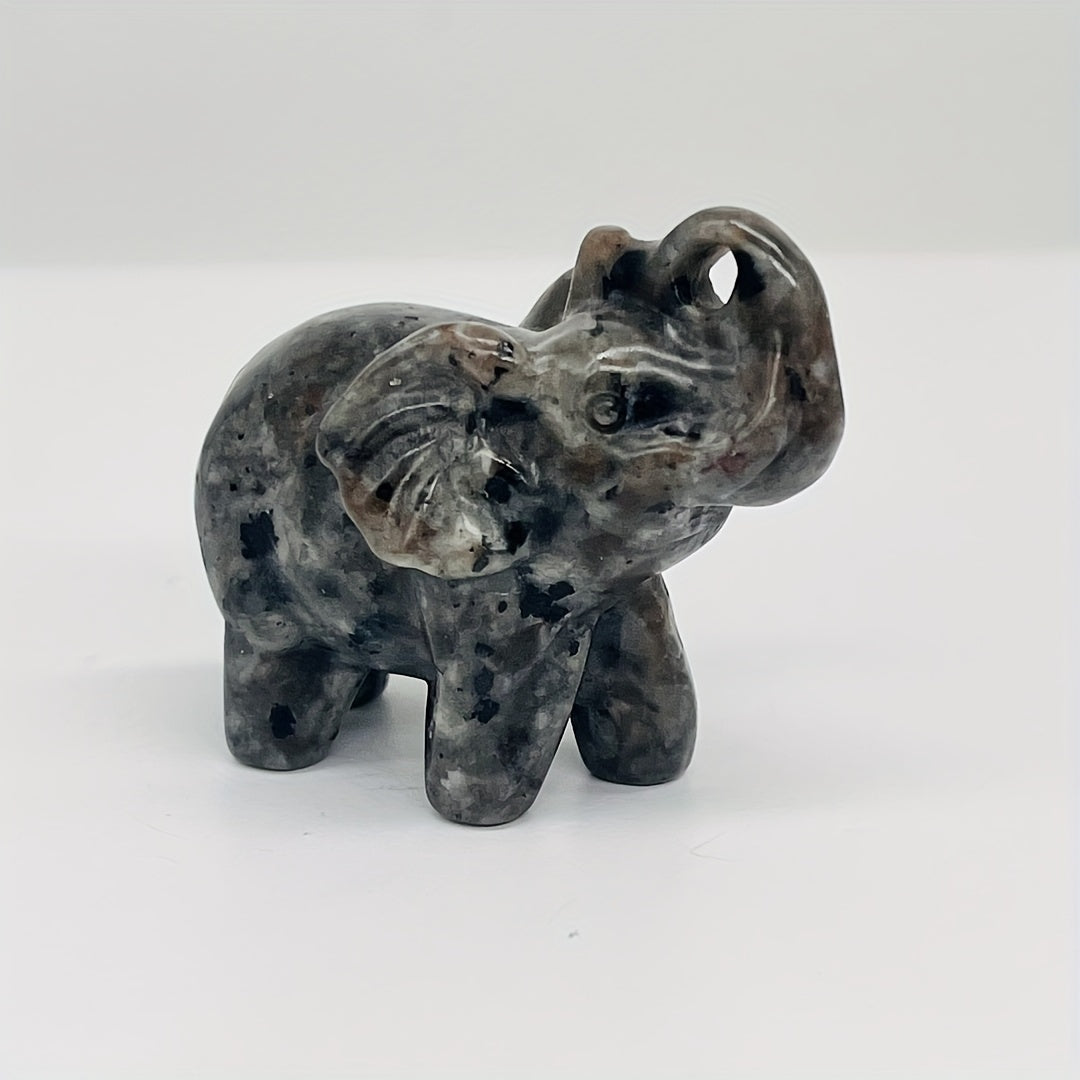 Crystal Carving Elephant Ornament 40mm Natural Crystal Stone Home Decor Gift