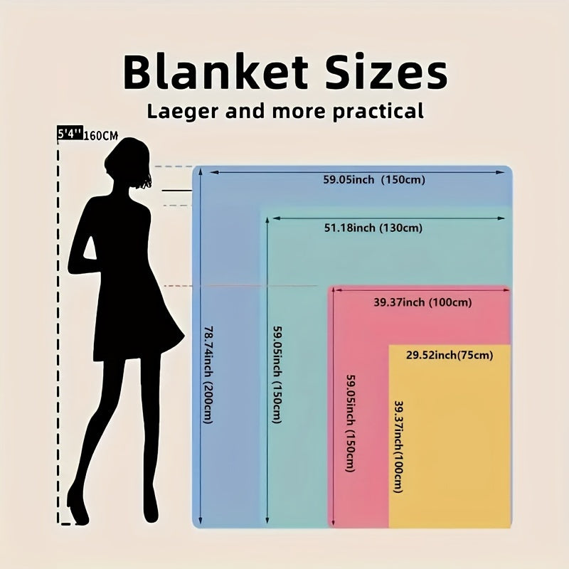 All-Season Flannel Fleece Blanket for Bed Sofa Camping Digital Print Anti-Allergy Polyester 200-250gsm