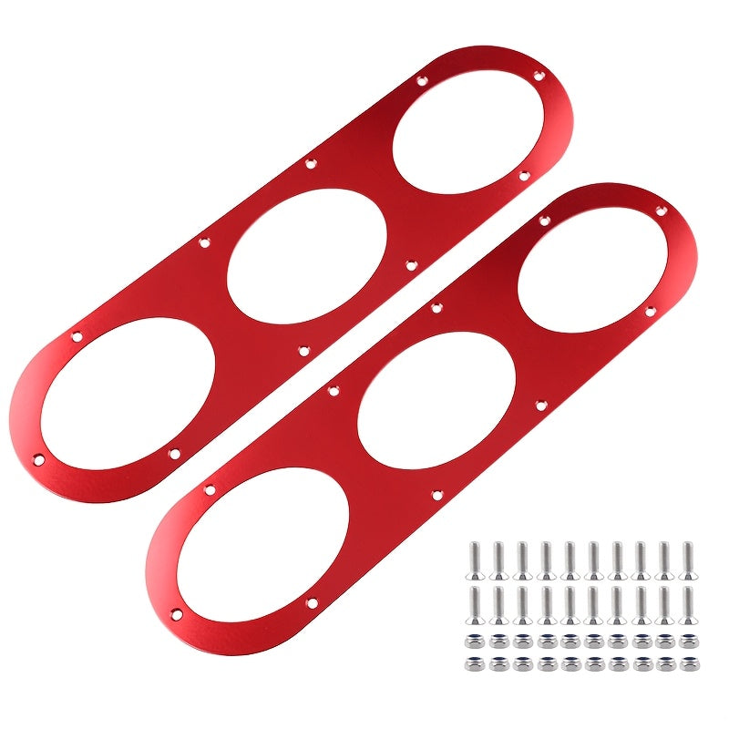Universal Aluminum Alloy Rear Bumper Diffuser Plate Pair for Improved Aerodynamics