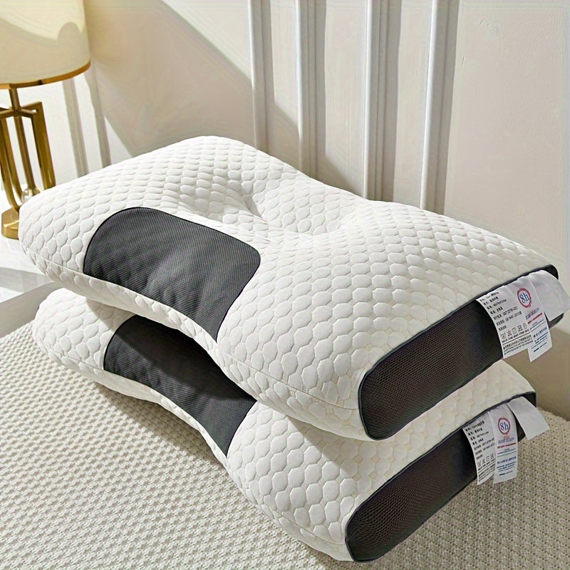 Массажная подушка для шеи - 1 шт., вязаная, мягкая и регулируемая для сна, эргономичная ортопедическая поддержка контурной формы. Включает в себя высококачественный наполнитель подушки с съемным чехлом - идеальный рождественский подарок!