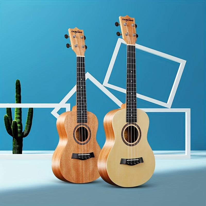 Сопрано укулеле мини-гитара из махагони и ели 21/26 дюймов, гавайский музыкальный подарок