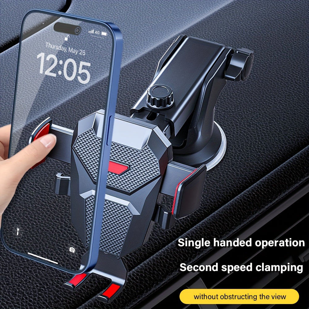 360 Degree Adjustable Car Phone Holder Mount for Dashboard Waterproof Compatible with iPhone Samsung Xiaomi