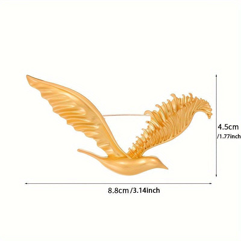 Vintage-Inspired Electroplated Bird Brooch Lapel Pin for Women