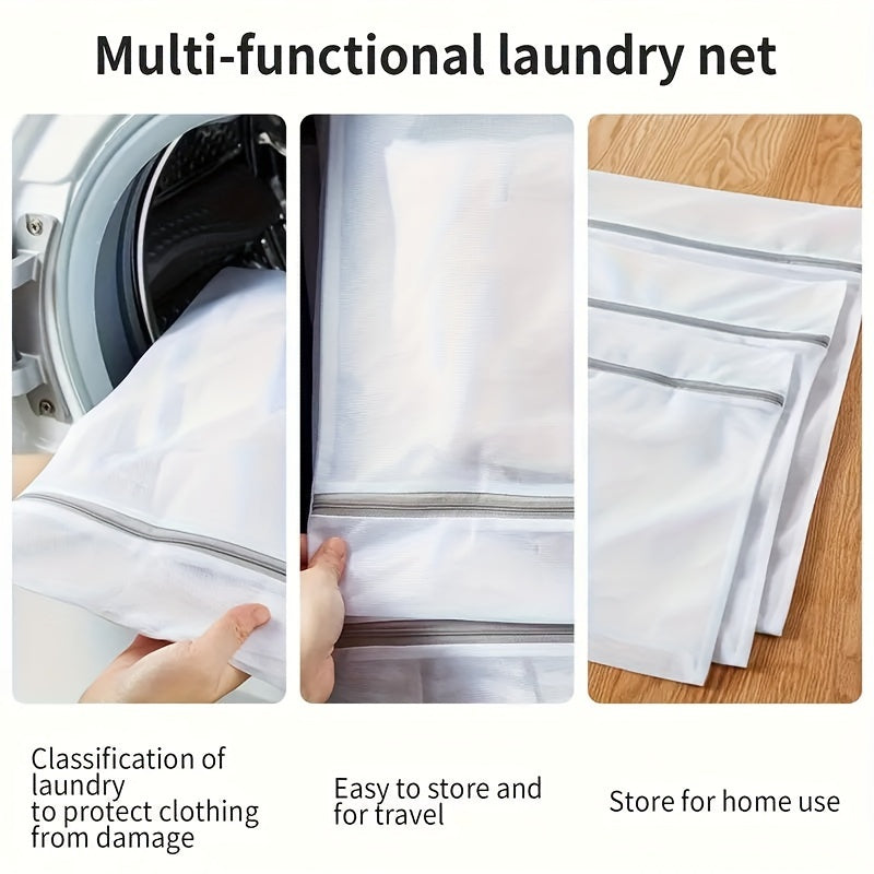 Set of 10 Mesh Laundry Bags in 4 Sizes with Zippers Underwear and Travel Storage