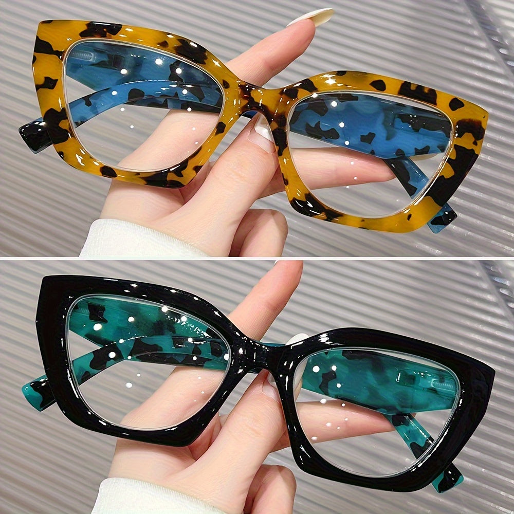 Retro Cat Eye Reading Glasses Set of 2 or 3 Blue Light Blocking Spring Hinge Unisex