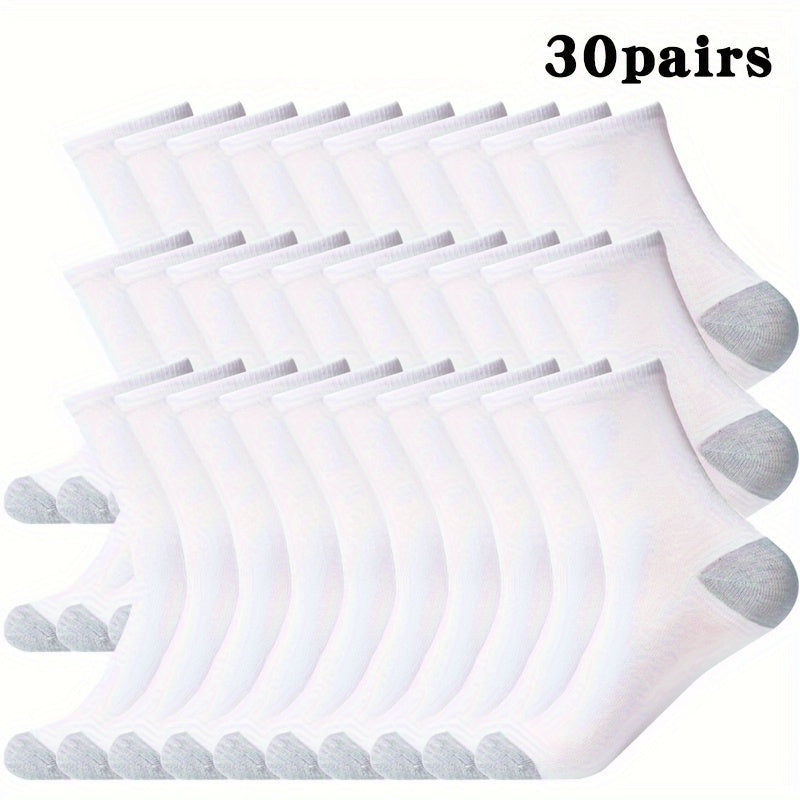 Set de calcetines largos coloridos para hombre, 20, 30, 50 pares, de punto, poliéster, cómodos