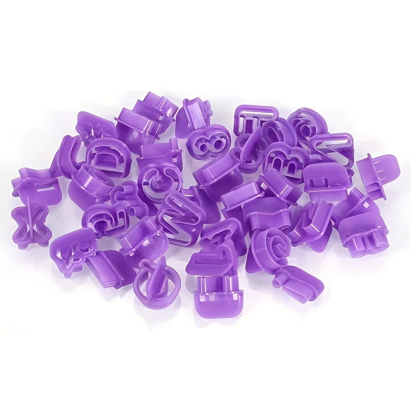 Set of 40 Plastic Cookie Cutters for Fondant Baking and Cake Decorating for Halloween Christmas Graduation