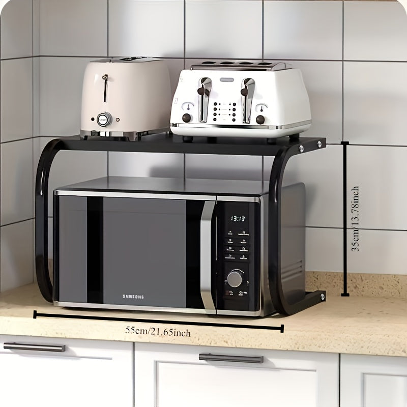 Estante para horno microondas con múltiples niveles para almacenamiento y organización en la cocina
