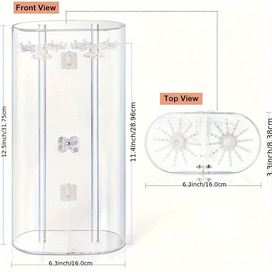 Transparent Dustproof Necklace Box for Jewelry Display and Organization