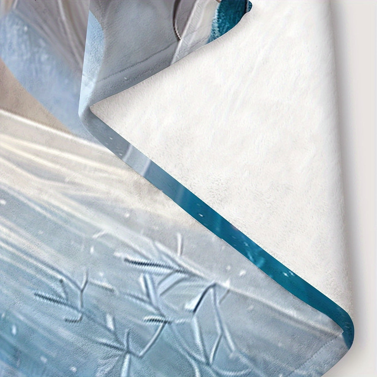 Unicorn Snow and Ice Art Blanket High-Necked Versatile Throw Bed Carpet Towel Quilt