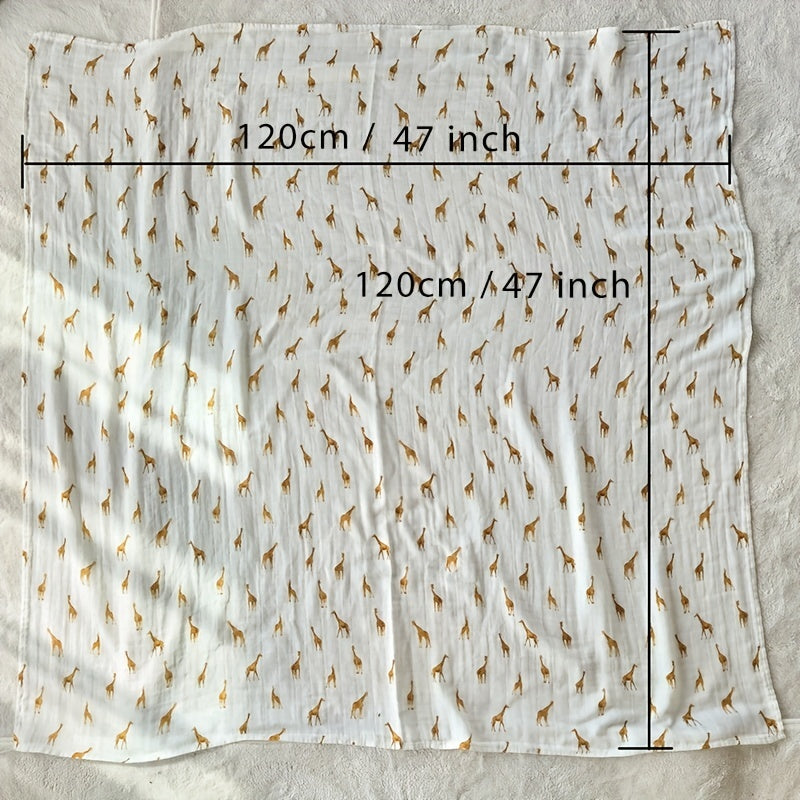 Muslin Gauze Baby Towel Wrap with Bamboo Cotton Fabric for Newborns and Toddlers