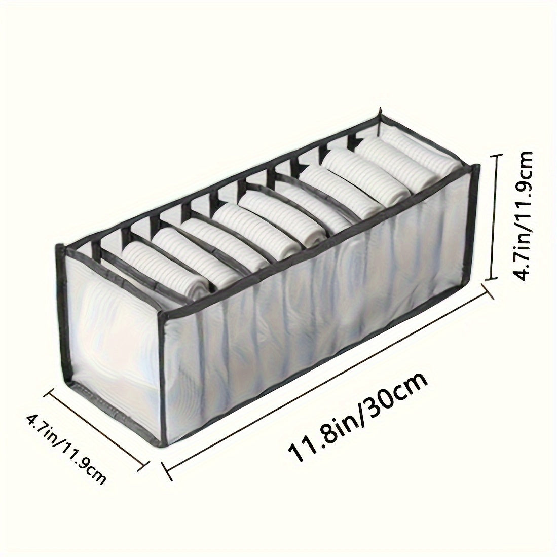 Fabric Storage Baskets for Clothing Organization Large Capacity with Compartments