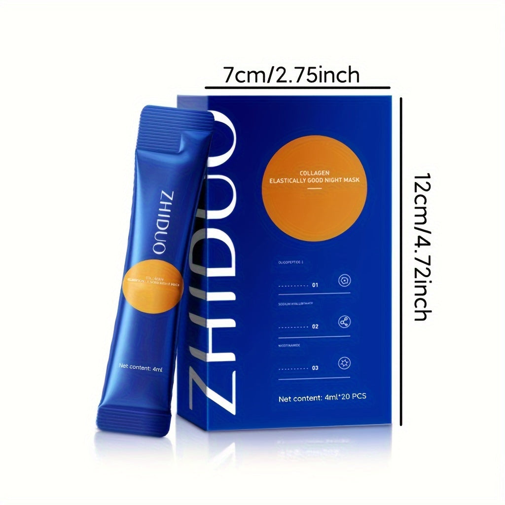 Ночной коллагеновая маска для сна 20 шт. Увлажняющая, увлажняющая, дорожный набор