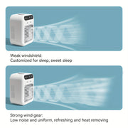 Portable Desktop Cooler Fan with Mist, 2 Gear Settings, 500ml Water Tank, USB Rechargeable