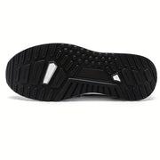 Zapatillas de malla transpirable para hombre blancas y azules con soporte acolchado y suela de PVC duradera