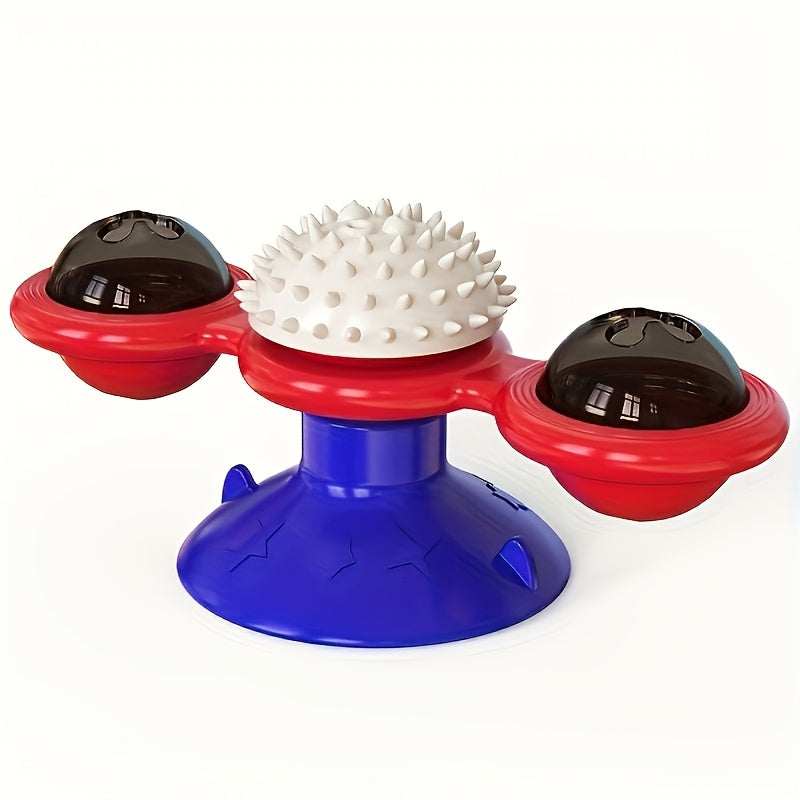 Interactive Plastic Cat Toy - Spinning Windmill for Cats, Exercise and Bonding