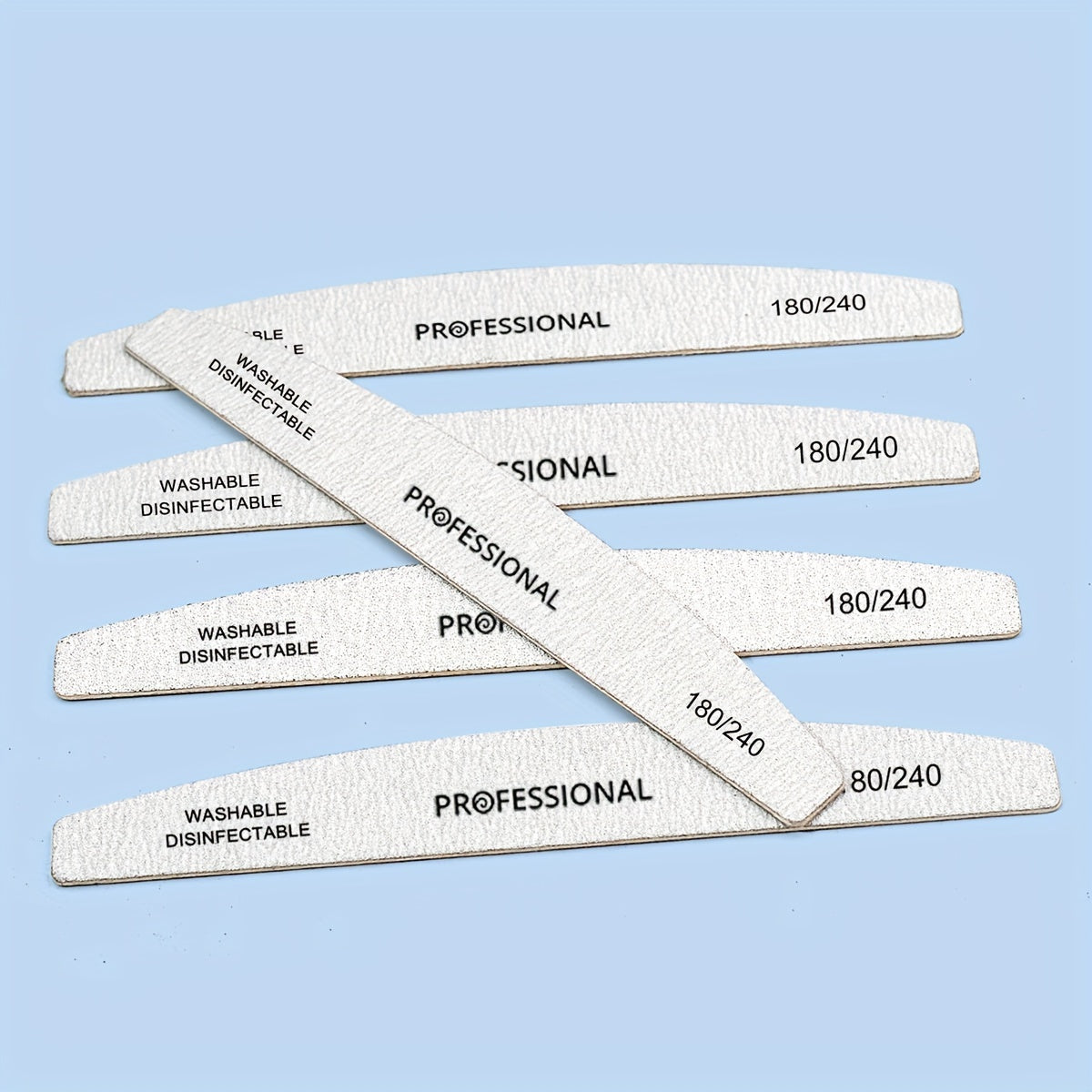 5-Pack Professional Wood Nail Files Buffers Set Coarse Fine Washable