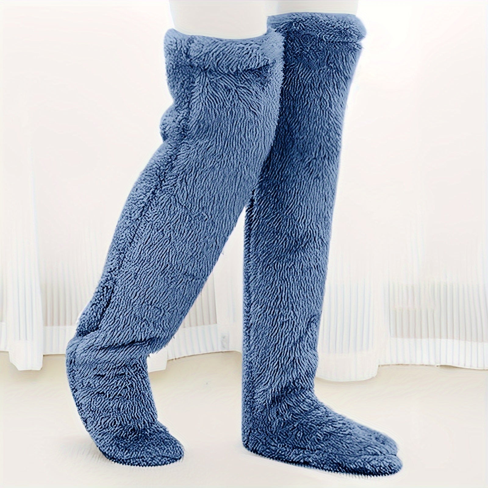 Women's Over Knee Slipper Boots Thermal Plush Home Shoes Cozy Warm Floor Slippers