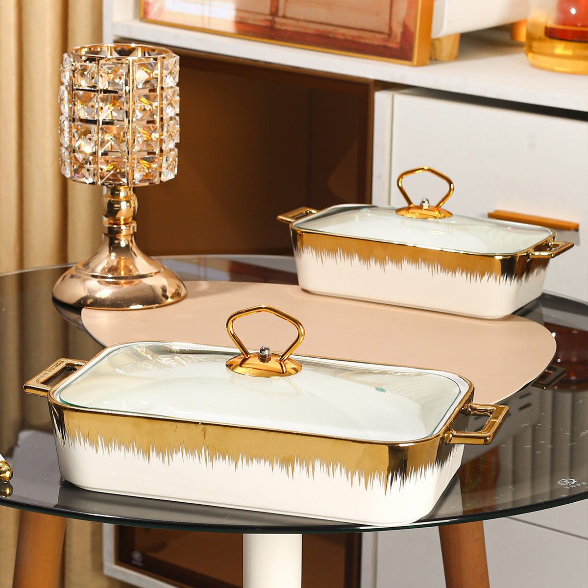 Керамический набор тарелок для ресторанов и домашнего использования, включает противни, кастрюли