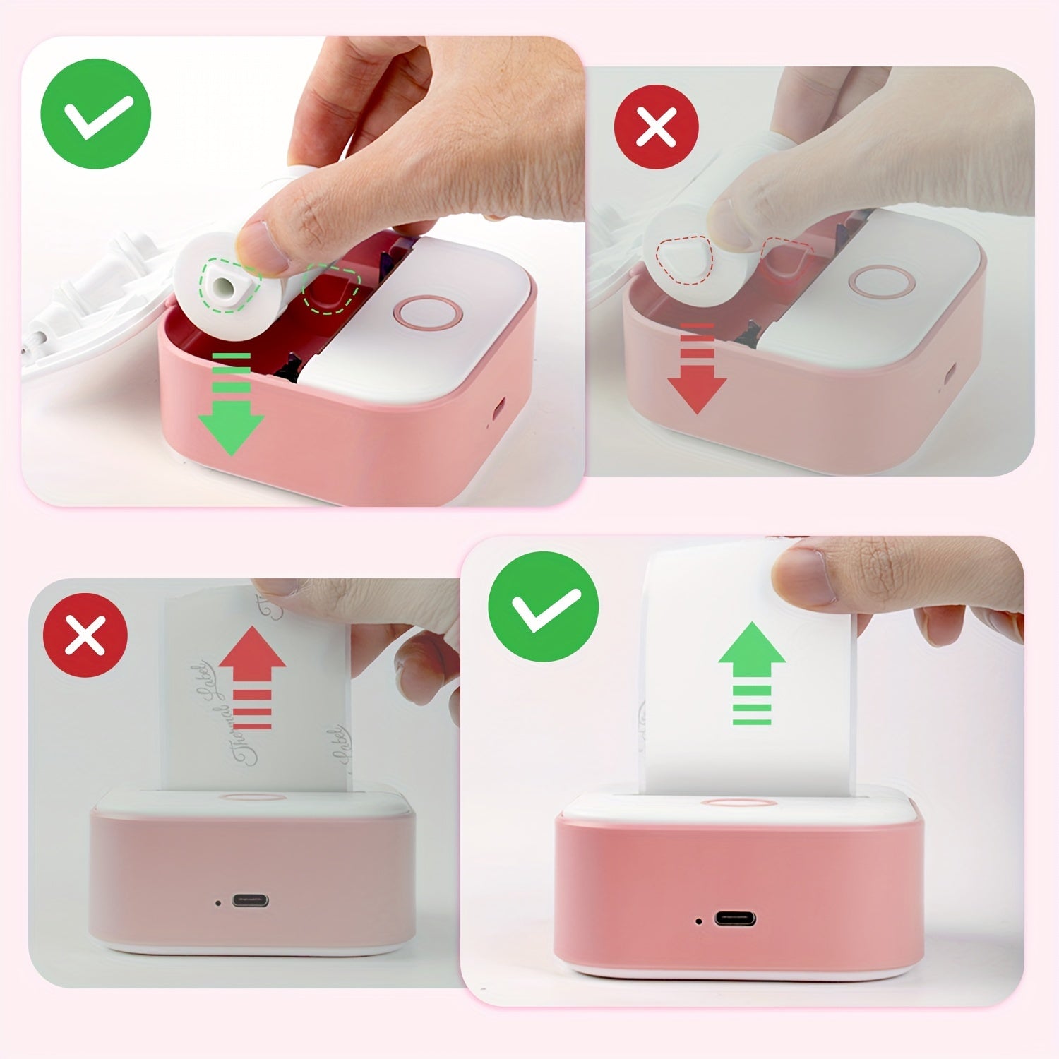 Mini Thermal Printer Portable Wireless Sticker Maker Black and White Printing