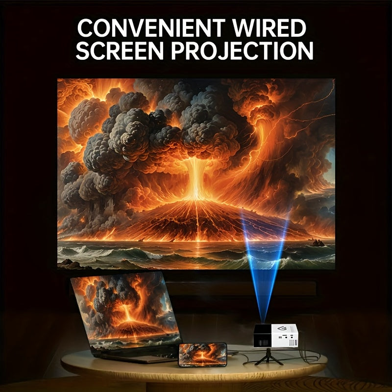 Mini Home Theater Projector for Movies and Games with USB SD Remote