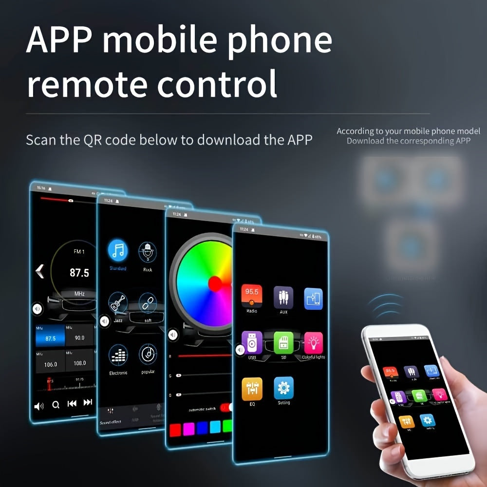 Reproductor de MP3 para coche de 12V con control remoto, radio FM, USB, SD, AUX y control por voz