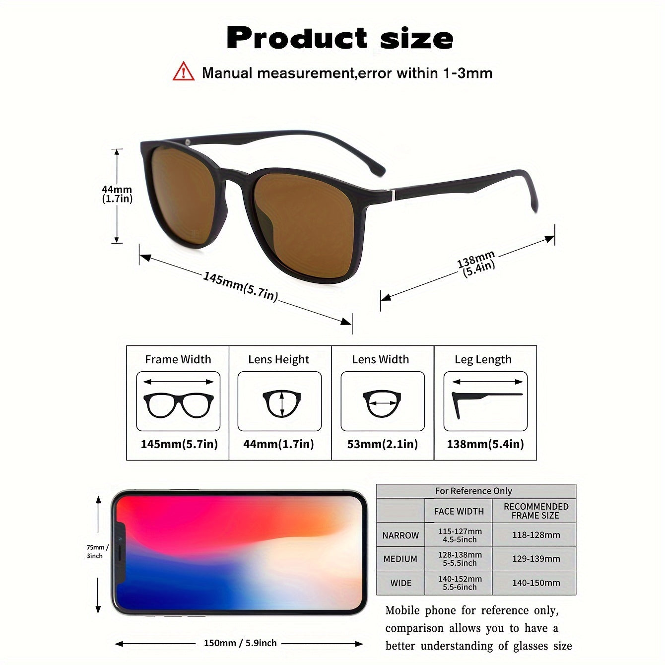 Men's Polarized Classic Sunglasses for Outdoor Travel and Leisure