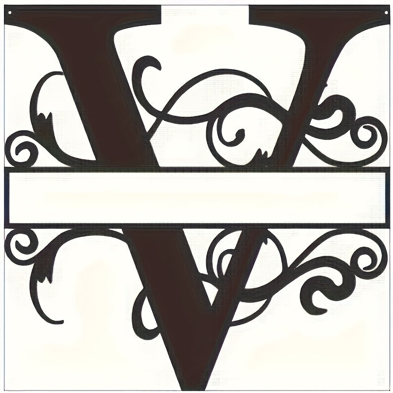 Personalized Last Name Sign with Split Letter Design for Front Door or Garden Decor