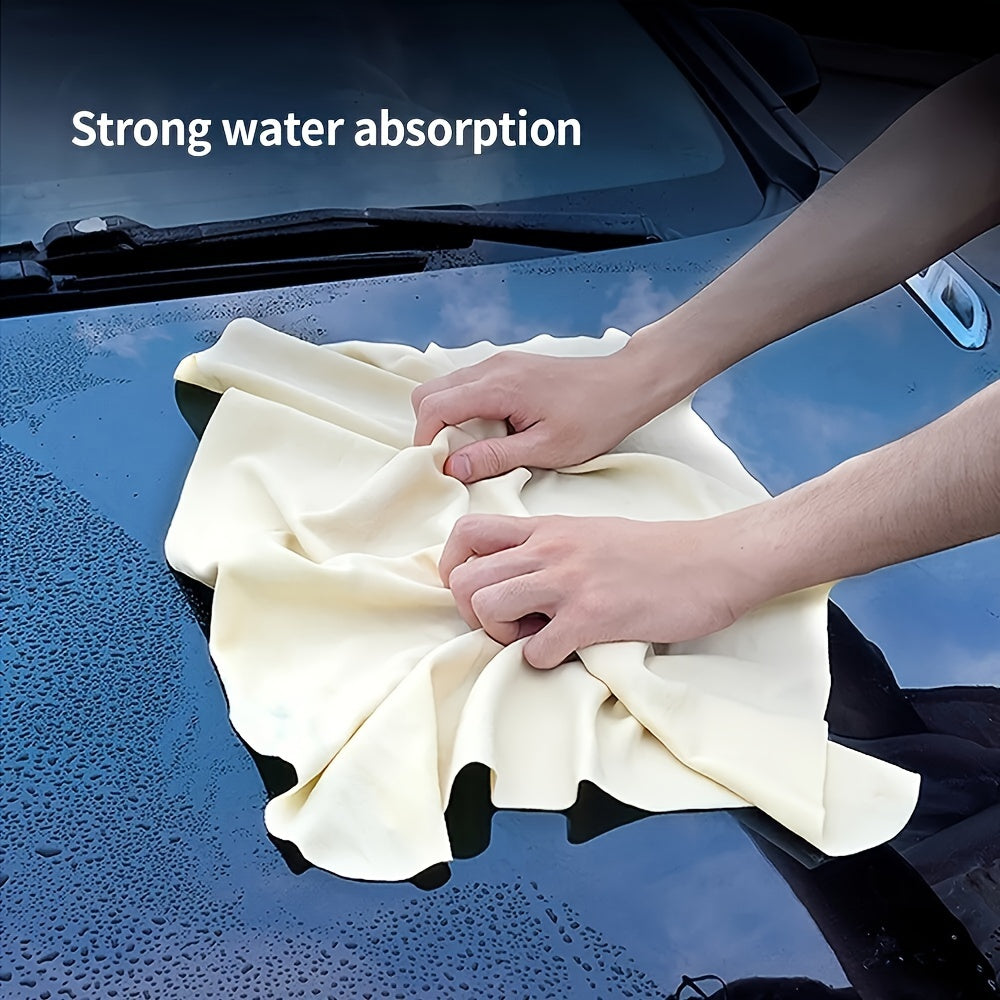 Car Cleaning Towel Chamois Leather Natural Water Absorbent Lint-Free
