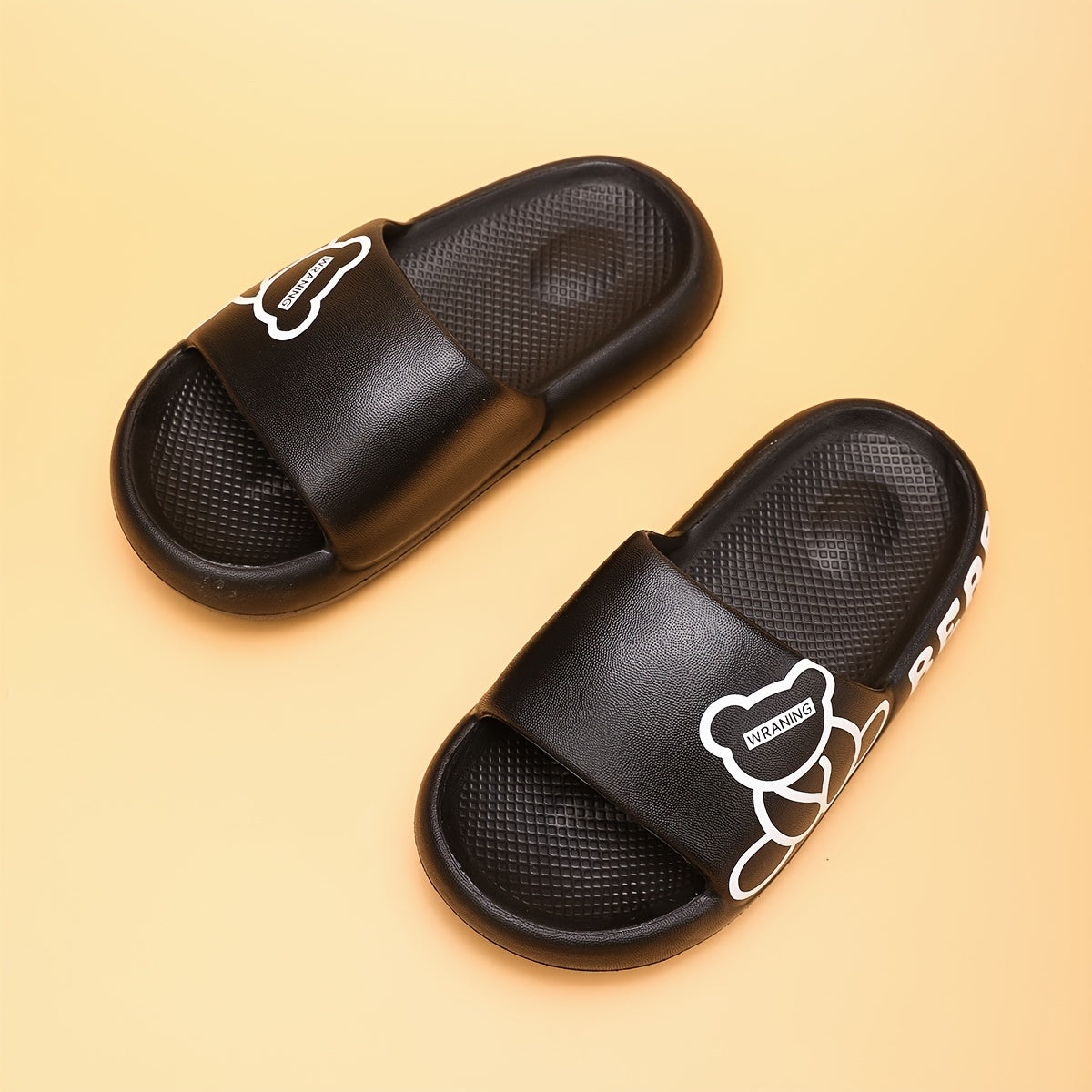 Sandalias antideslizantes de EVA con dibujos de osos para niños, ideales para la playa y el baño, para niños y niñas